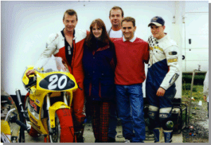 The Late Donny Robinson, myself, Ronnie Robinson, Nigel Robinson (both Don's brothers) &  Kenny Robinson. ( nephew) Oct '97 just before I bought my bike. 